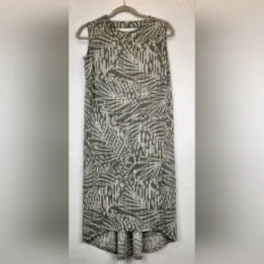 Chicos Travelers Collection Sleeveless Printed Wedge Dress Size 12/24 NWT